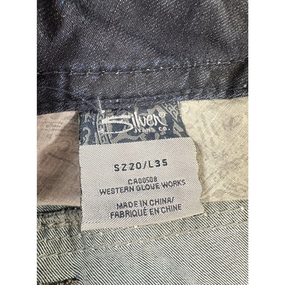 Silver Jeans Co Frances Dark Wash Denim Jeans Women’s Size 18 Inseam 35 - Picture 8 of 11